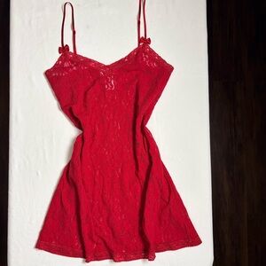 Savannah Sleepwear Red Lace Slip ❤️ XL